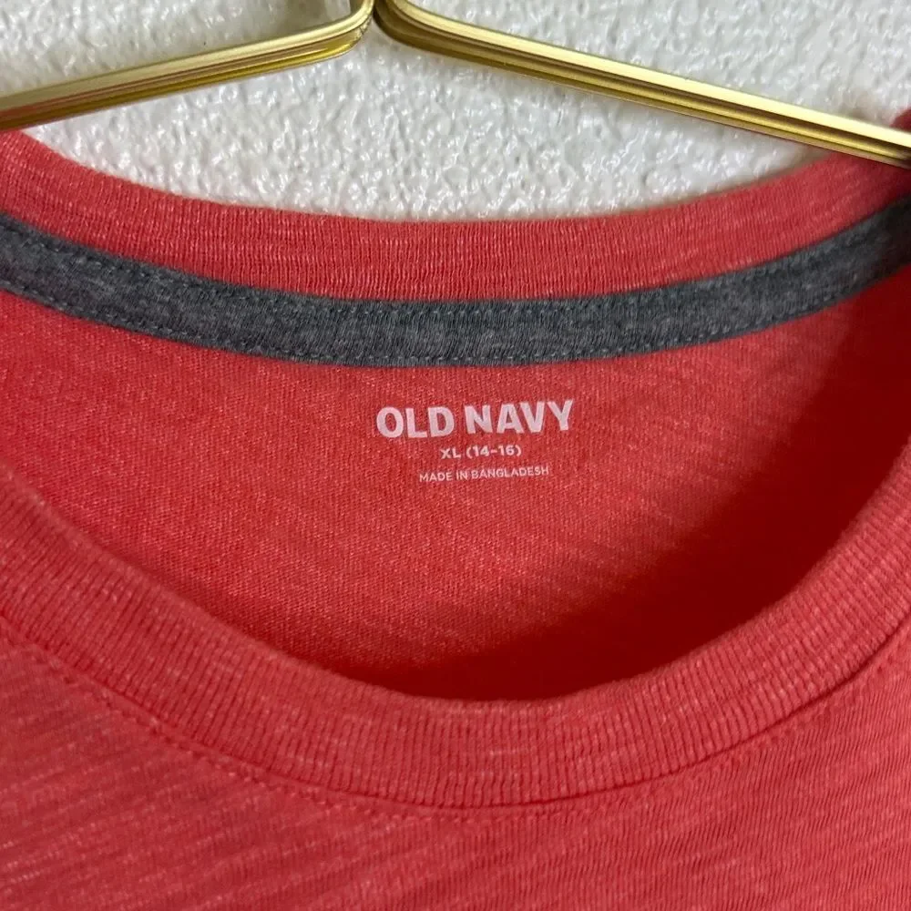 Old Navy Vibrant Red/orange  Pocket tee